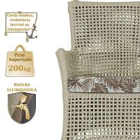 2 Sofás E Mesa Igapó Alumínio Fendi Corda Náutica E6 Trama Rami - 3