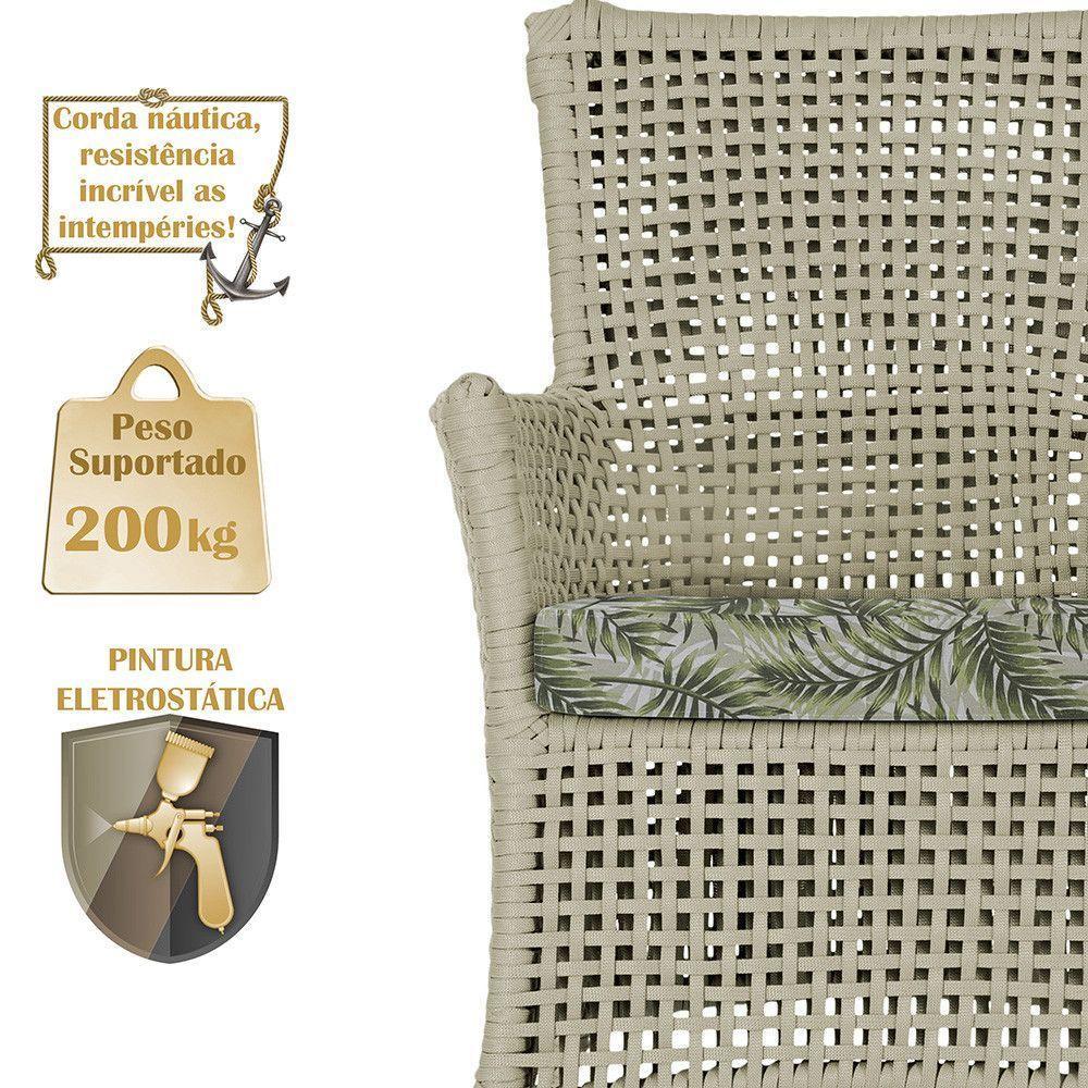 2 Sofás E Mesa Igapó Alumínio Fendi Corda Náutica E5 Trama Rami - 3