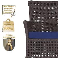 2 Sofás E Mesa Igapó Alumínio Marrom Corda Náutica E10 Trama Marrom - 3