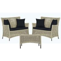 2 Sofás E Mesa Igapó Alumínio Marrom Corda Náutica E12 Trama Rami - 1