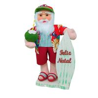 Boneco Natal Papai Noel Surfista Natalino 50cm - 1