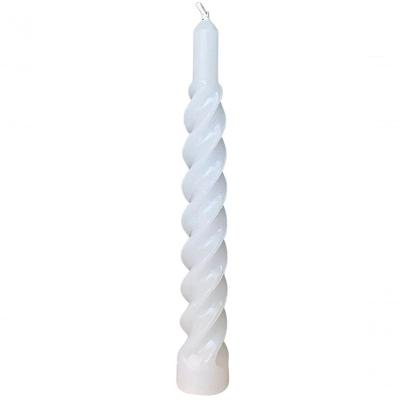 Kit 6 Vela Espiral Decoração Natalina Branco Torcida De 20cm