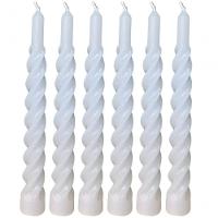 Kit 9 Vela Espiral Decoração Natalina Branco Torcida De 20cm - 1