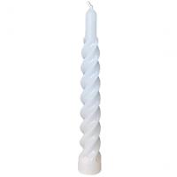 Kit 9 Vela Espiral Decoração Natalina Branco Torcida De 20cm - 4