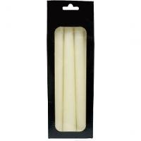 Conjunto 6 Vela Decoração Natalina Branca Para Castiçal 21cm - 2