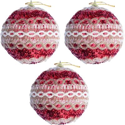 Kit 15 Decoração Bola Vermelha Natal árvore De Natal De 75mm
