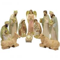 Presépio Natalino Nascimento De Jesus Com 10 Peças Estatueta - 1