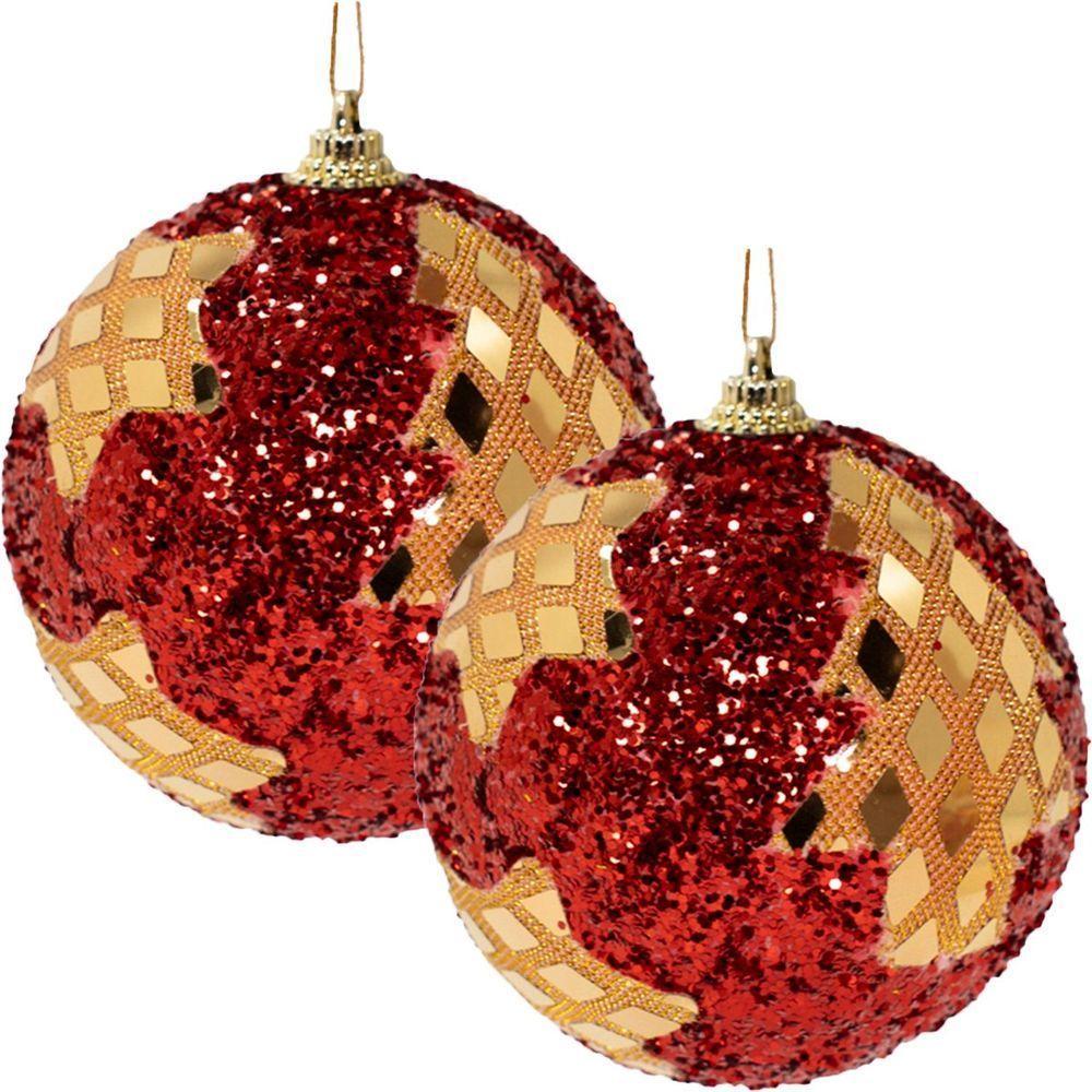 Kit 6 Bolas Natalina árvore De Natal Estrela Artesanal 80mm - 1