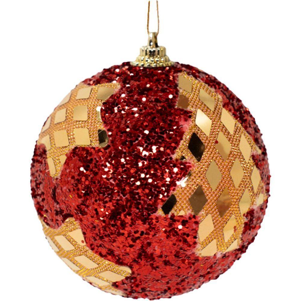 Kit 6 Bolas Natalina árvore De Natal Estrela Artesanal 80mm - 4