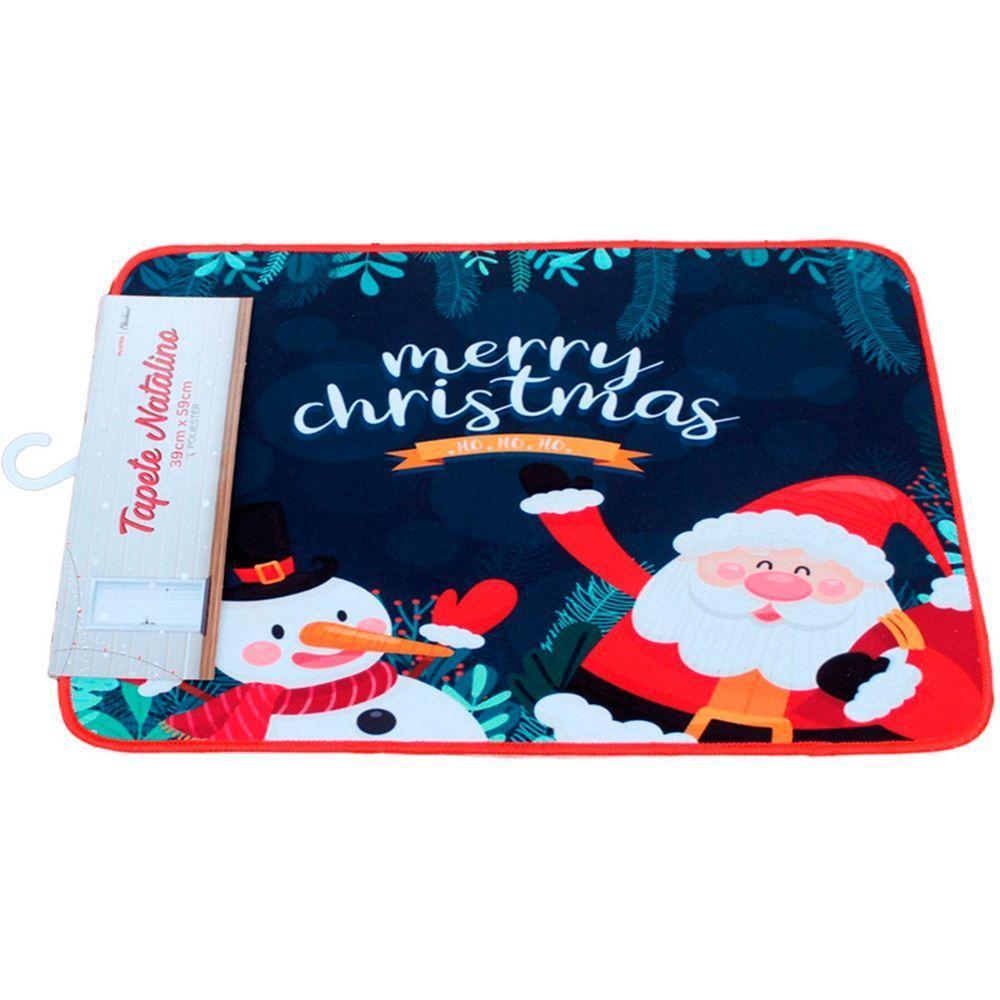 Tapete Capacho Porta Natal Merry Christmas Enfeite 39x59cm - 4
