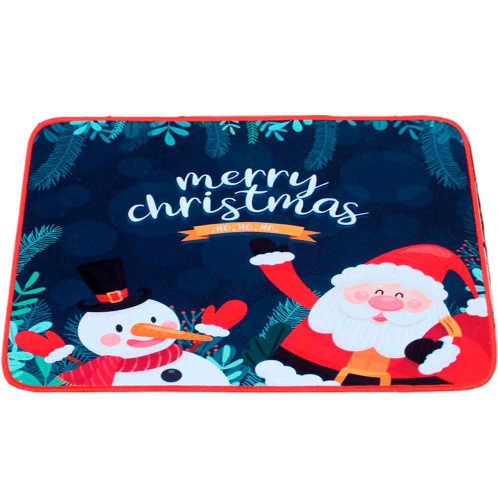 Tapete Capacho Porta Natal Merry Christmas Enfeite 39x59cm - 5