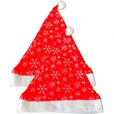 Conjunto 8 Gorro Touca Vermelho Papai Noel Enfeite De Natal
