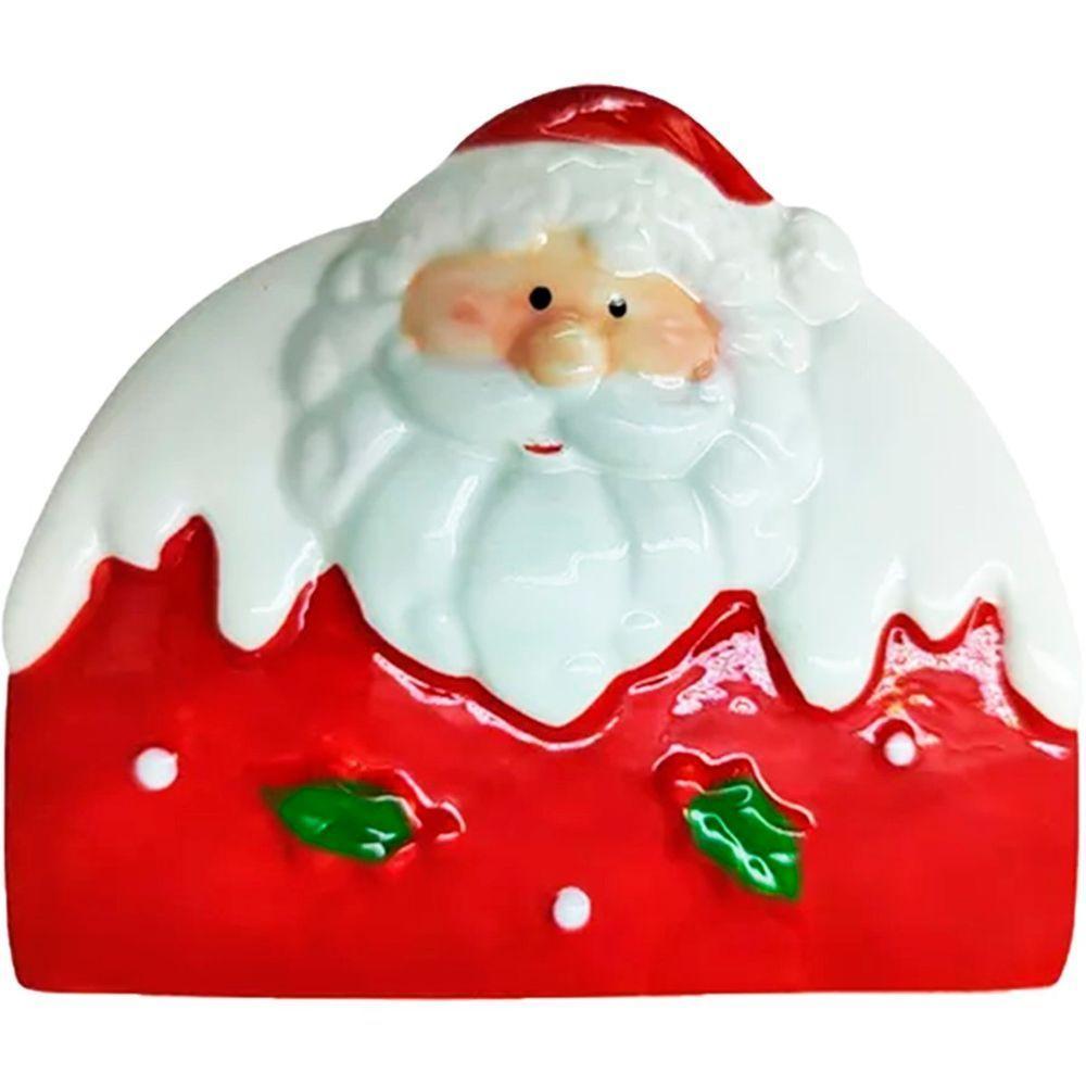 Kit 6 Porta Guardanapo Decorativo Natal Papai Noel Cerâmica - 4