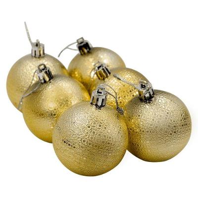 Kit 48 Bolas Enfeite Natalino árvore Natal 60mm Dourado