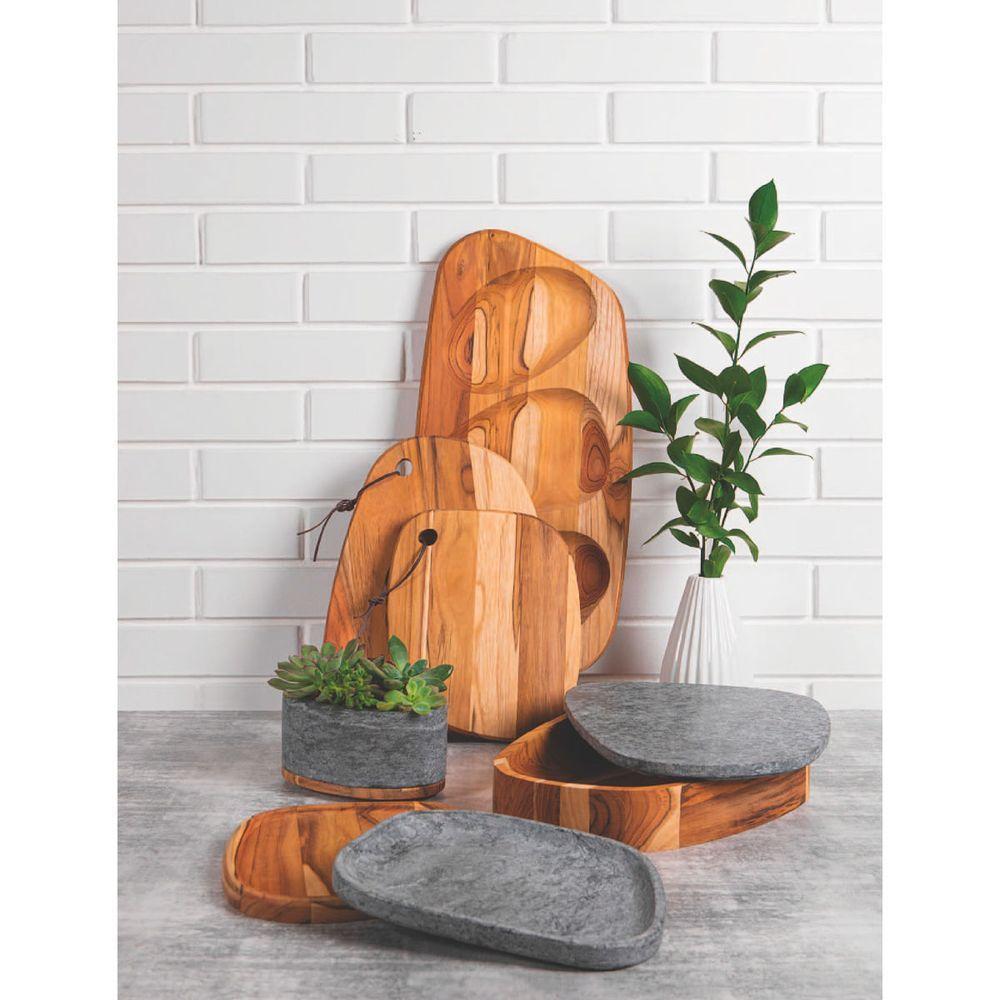 Tábua Tramontina Concreta em Madeira Teca 24x20 cm - 5