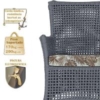 Jogo Sofá E 2 Poltronas Igapó Alumínio Fendi E6 Trama Prata - 3