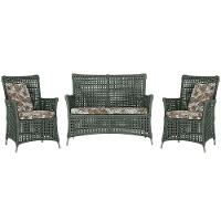 Jogo Sofá E 2 Poltronas Igapó Alumínio Fendi E6 Trama Verde - 1