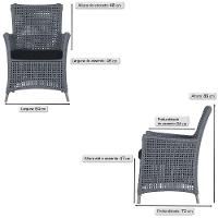 Jogo Sofá E 2 Poltronas Igapó Alumínio Fendi E12 Trama Prata - 5