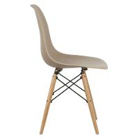 Kit 02 Cadeiras Decorativas Eiffel Charles Eames F03 Nude Com Pés De Madeira - Lyam Decor - 5