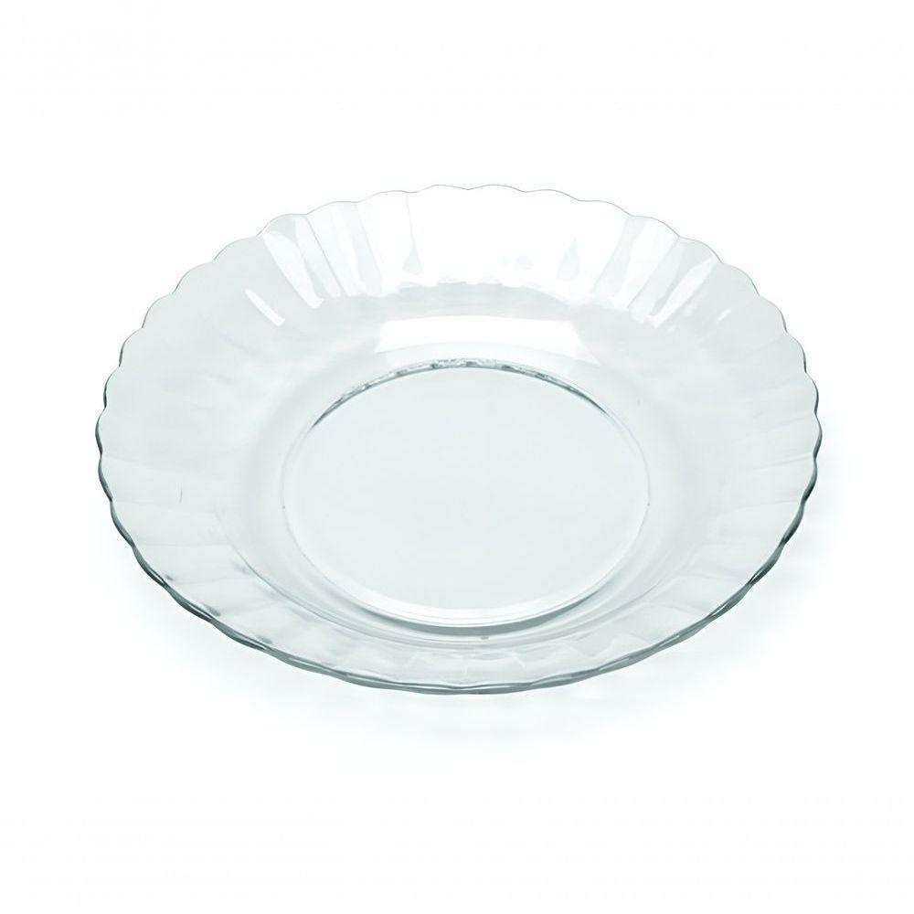 Kit Jogo Pratos Fundo Sopa Transparente 6 Peças 22,4cm - 3
