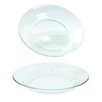Kit Jogo Prato Fundo Sopa Transparente 6 Peças 22,5cm - 1