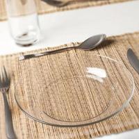 Kit Jogo Prato Fundo Transparente Em Vidro 8 Peças 22,5cm - 3