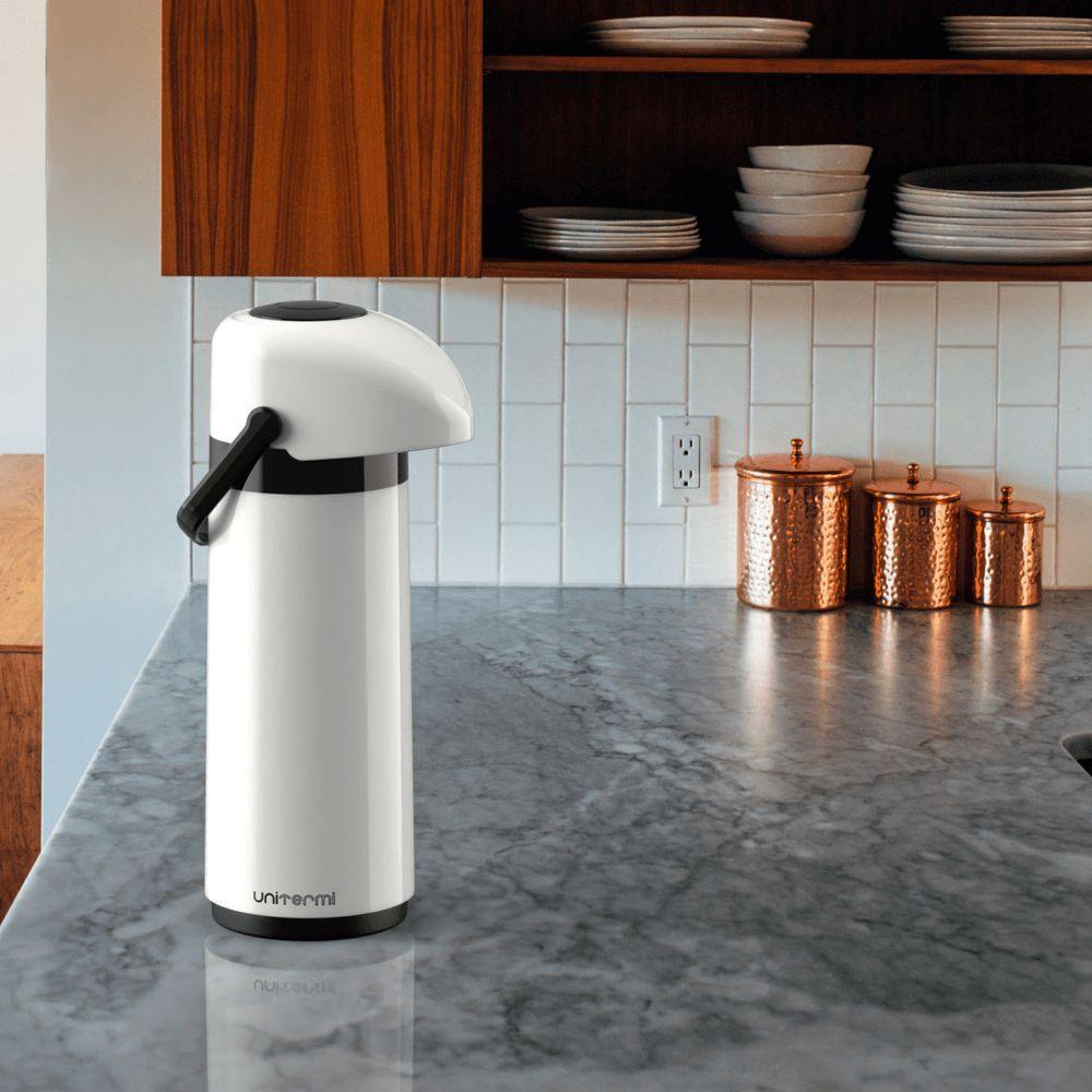 Garrafa Térmica De Mesa Verona 1l Branca Café Chimarrão Chá - 3