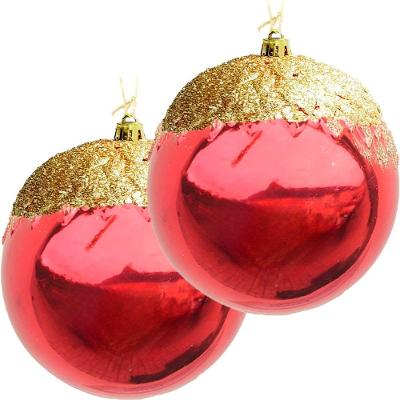 Kit 4 Bolas Enfeite Natalino árvore Natal Dourado Vermelho