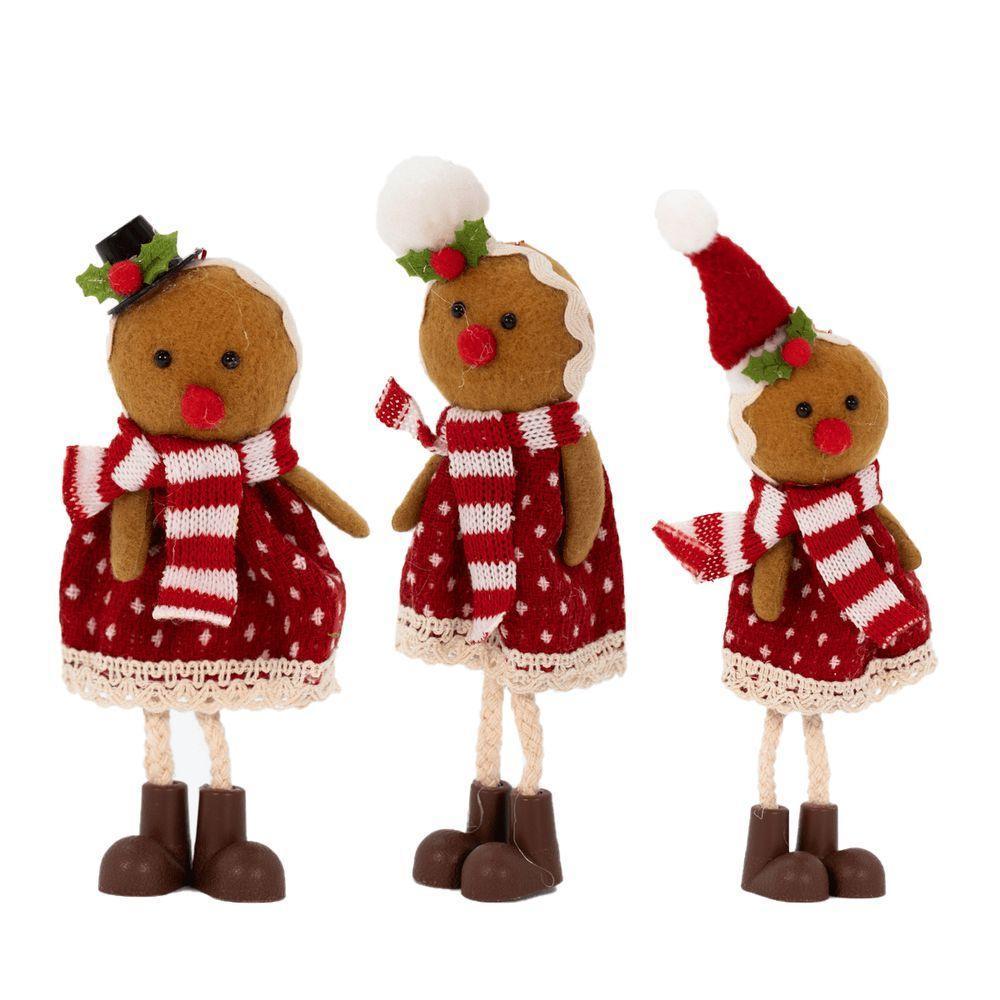 Kit Decoração Para árvore Natal 12 Biscoitos Pendente 17cm - 1