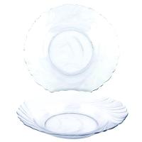 Kit Jogo Pratos Fundo Sopa Transparente 6 Peças 22,5cm - 1