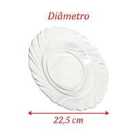 Kit Jogo Pratos Fundo Sopa Transparente 6 Peças 22,5cm - 2