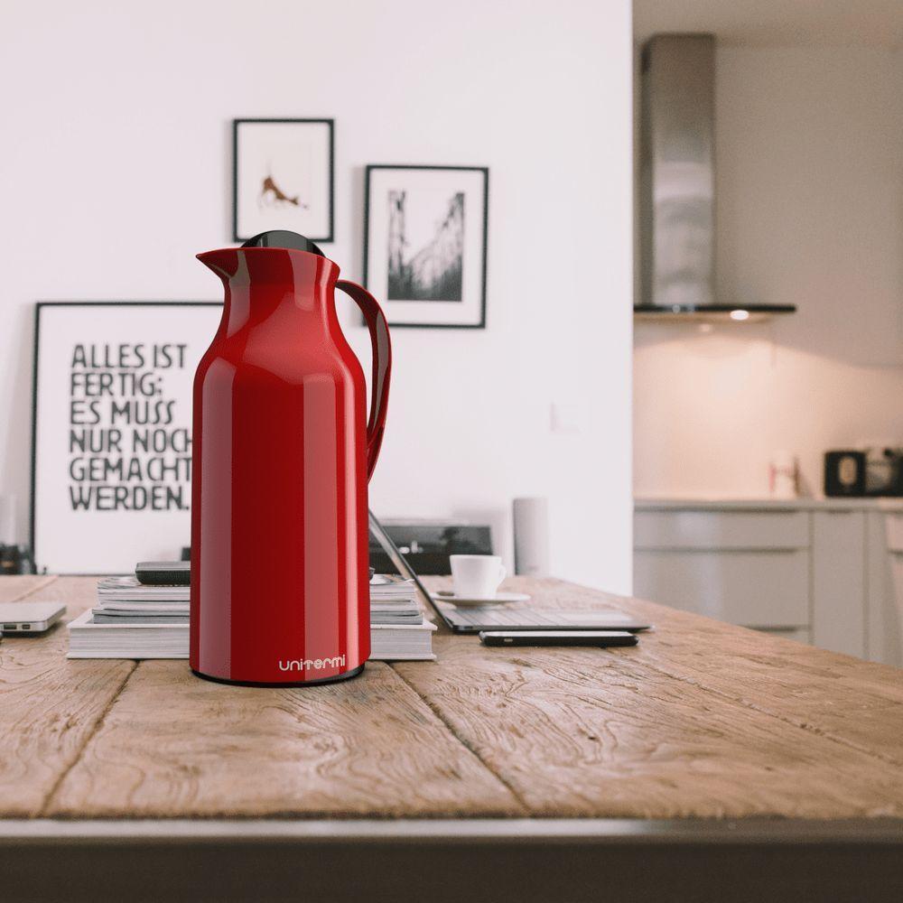 Garrafa Térmica De Mesa Siena Vermelha 1l Café Chimarrão Chá - 2