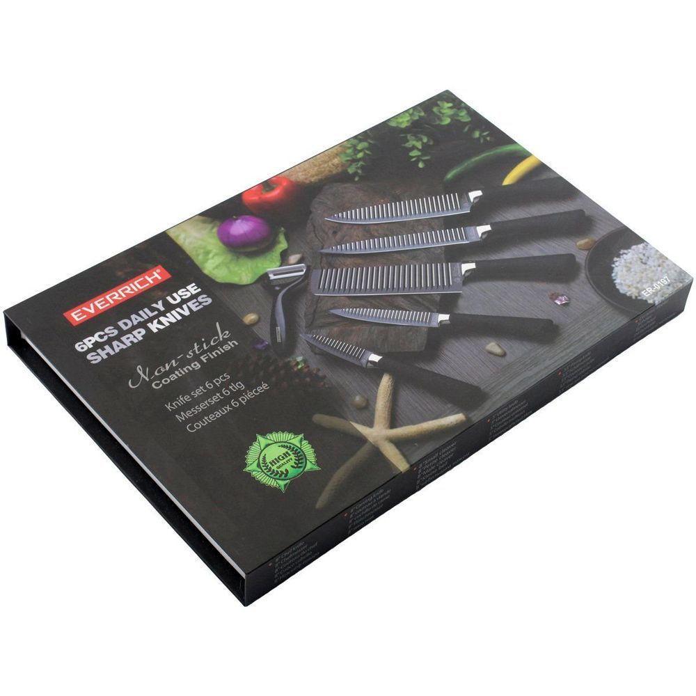 Kit Jogo De Facas Conjunto Faqueiro Everrich 6 Peças Top - 3