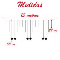 Pisca Cascata Cascata 600 Led Estrela Luz Branca 15 Metros 220v - 3