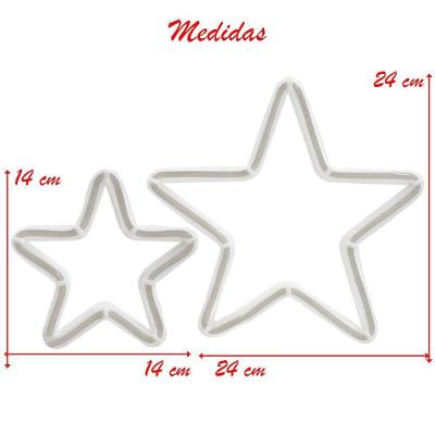 Decoração Varal Cordão Fio Luzes Colorida Estrela 220v 2,5m