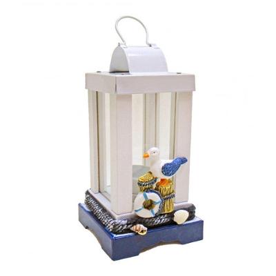 Lamparina Luminária Castiçal Vela Naval Gaivota Decoração