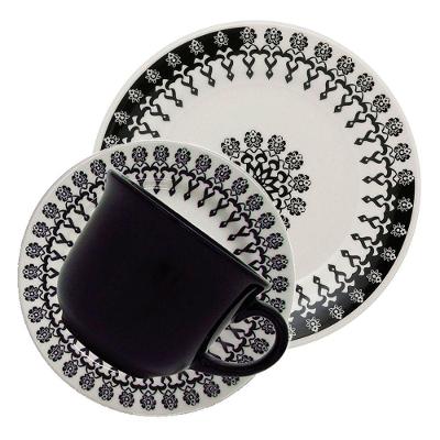 Kit Jogo Café Lanche Oxford Donna Folk 12 Peças