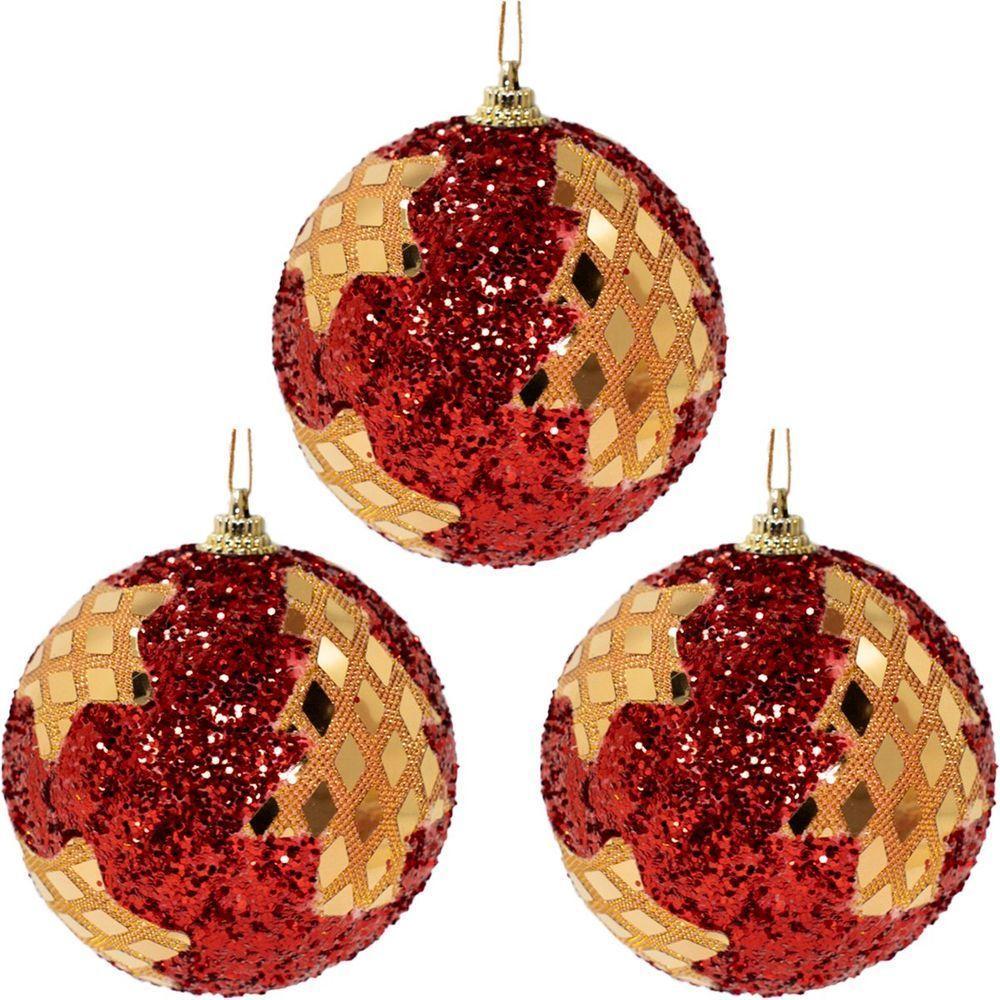 Kit 18 Enfeite Bolas Natalina árvore Natal Artesanal Estrela - 1