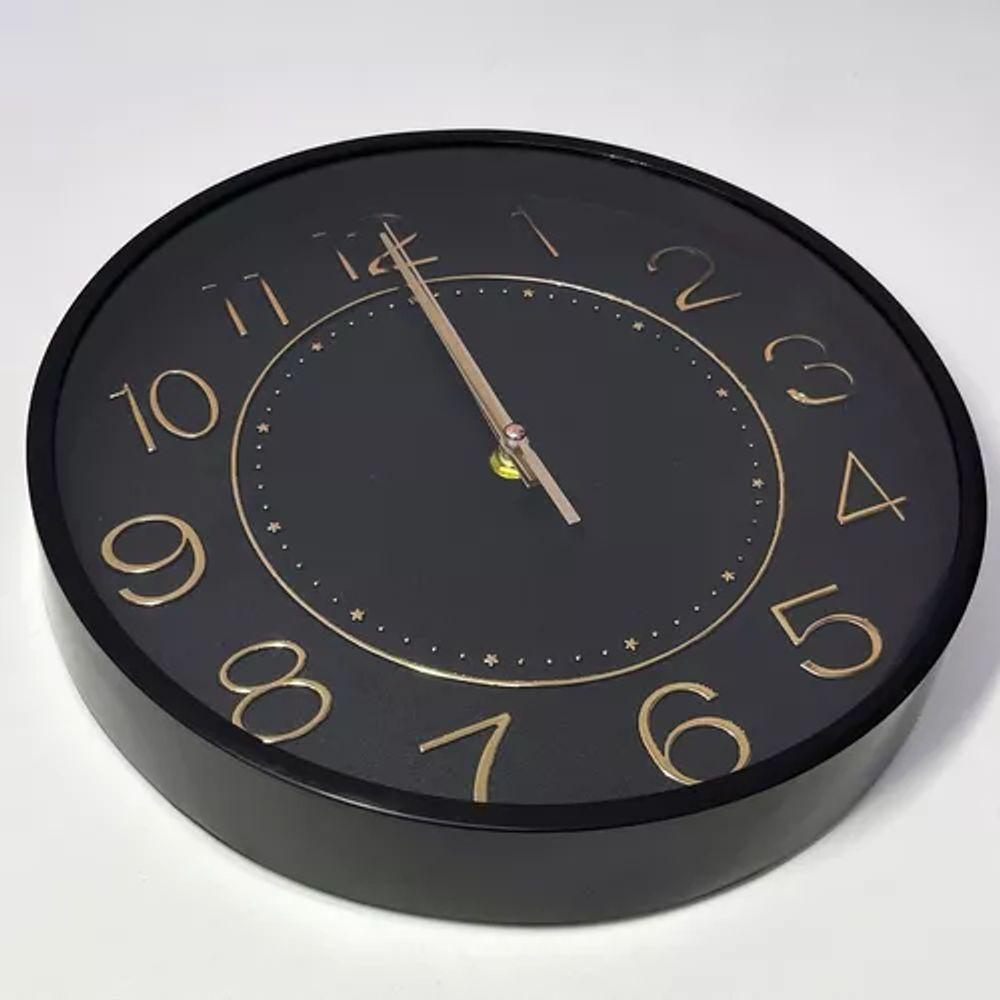 Relógio Parede Serrano Moderno Redondo Rose Gold Black 30cm - 4