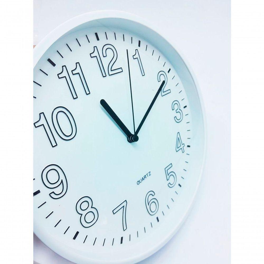 Relógio De Parede Redondo White Quartz Com Corda De Sisal - 3