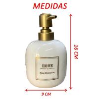 Porta Sabonete Líquido De Porcelana Oval Branco Lavabo Luxo - 2