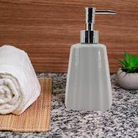 Saboneteira Liquida De Cerâmica Modelagem Lavabo Branco Luxo - 3