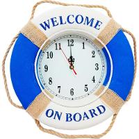 Relógio De Parede Estilo Boia Naval Náutico Marinheiro 34cm - 1