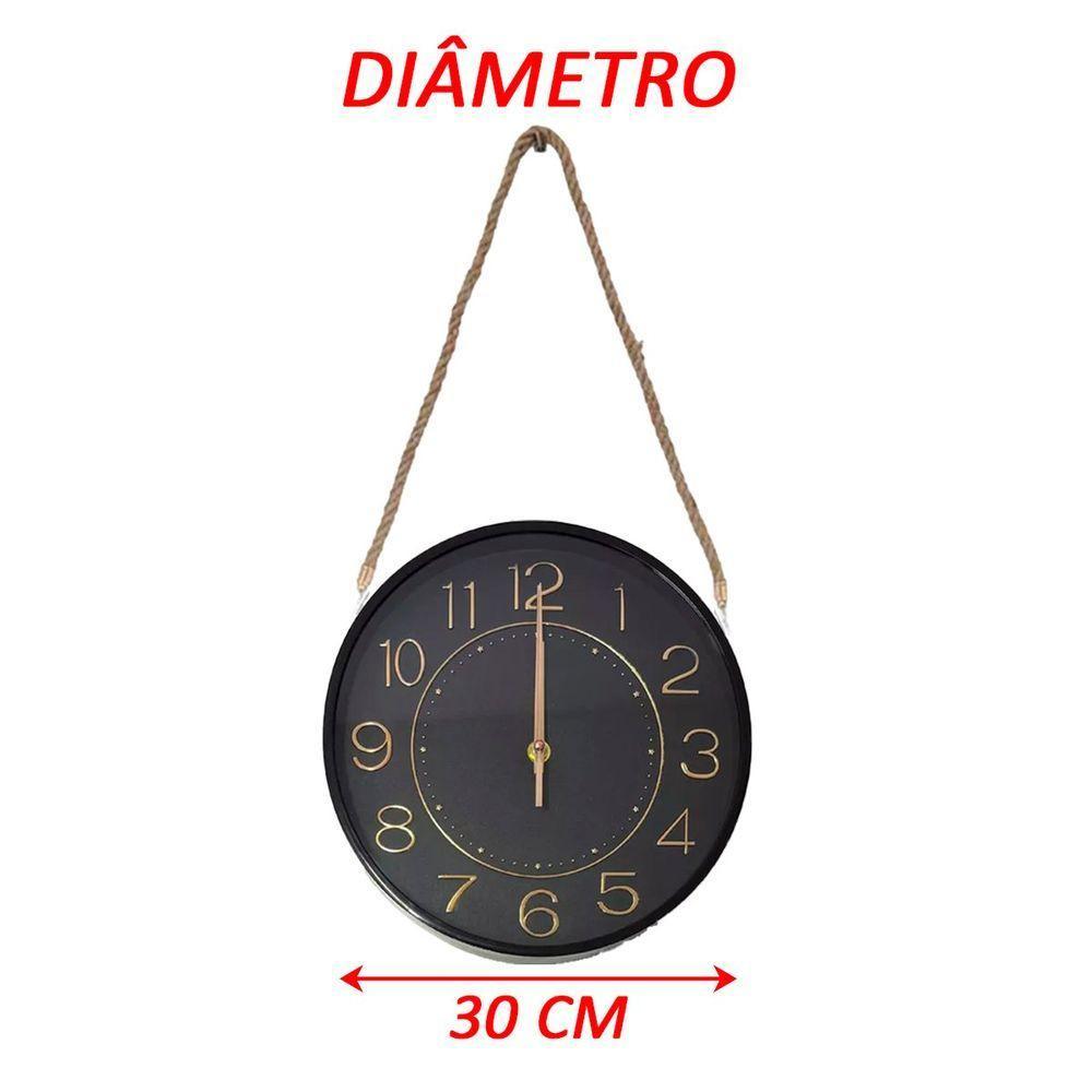 Relógio Parede Redondo Moderno Serrano Rose Gold White 30cm - 2