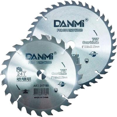 Kit 2 Lamina Disco De Corte Circular Prata Madeira 180-230mm