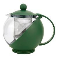 Chaleira Bule De Vidro E Plástico Para Chá Com Infusor Interno 750ml - 1