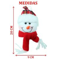 Kit 6 Enfeite Pendentes árvore De Natal Boneco De Neve 20cm - 2