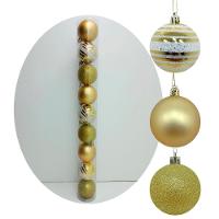 Kit 45 Bolas Natalino Enfeite árvore De Natal Gliter Dourada - 4