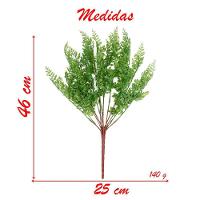 2 Ramos Artificial Salsinha Flor Plantas Com 13 Galhos 46cm - 2