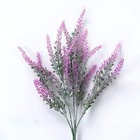 4 Ramos Plantas Lavanda Artificiais Rosa Com 35 Folhas 40cm - 3